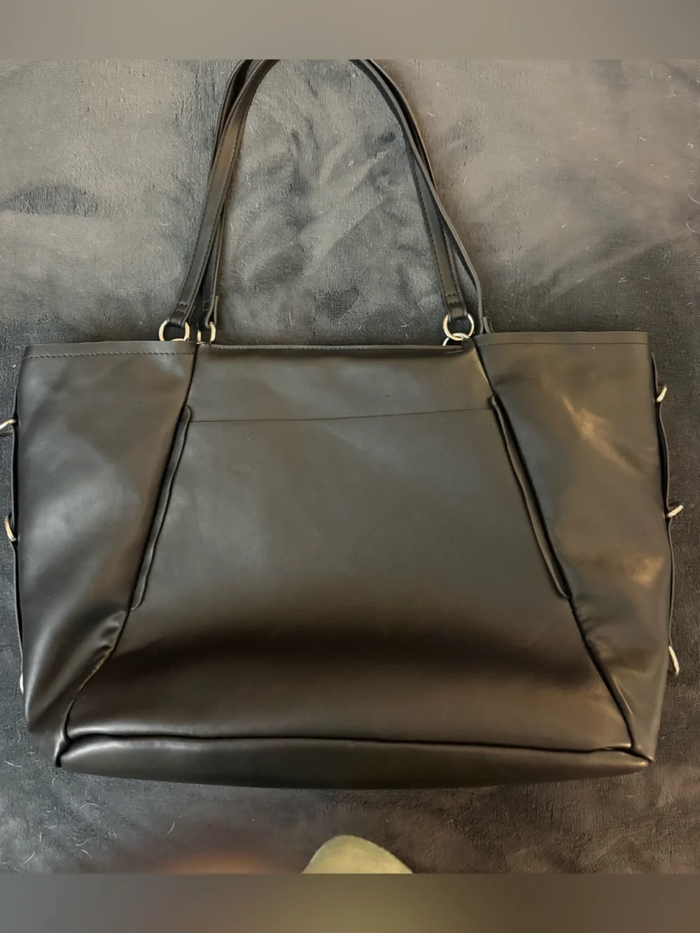 Steve Madden Black Tote Bag with SM Accent